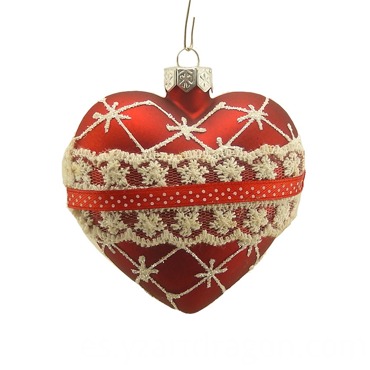 Adornos colgantes de cristal rojo de San Valentín